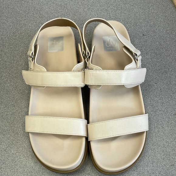 NEW Dolce Vita Argyle Beige Platform Sandals Women's Size 10 - Picture 2 of 7